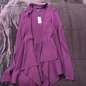 Purple express cardigan
